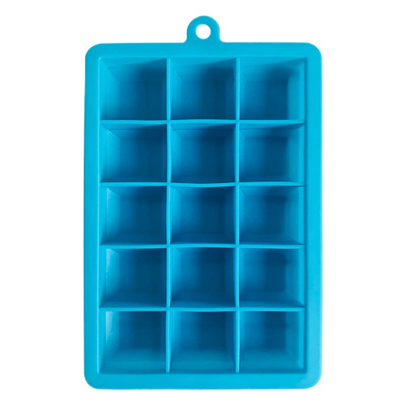 Силиконовая форма для льда, 15-ячеечная квадратная, с крышкой, для домашнего использования, производитель льда, оптом со склада, быстрое замораживание.