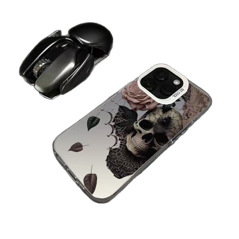 Nuevo esqueleto para iPhone 16 funda para teléfono móvil Apple 15promax/14 personalidad 13pro12 Europa y América 11xr