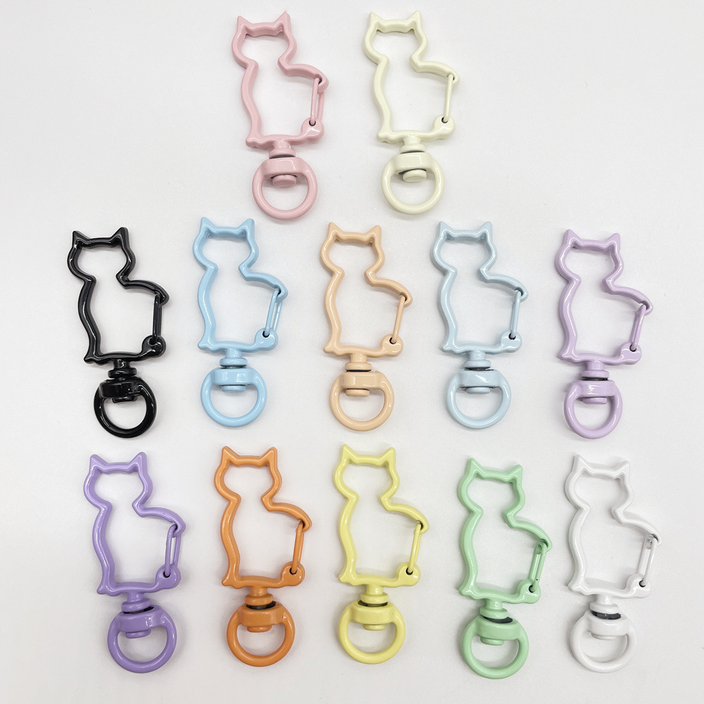 塗装済みスプリングバックル、塗装済みスプリングリング、特殊形状ハートキーホルダー、DIY手作りアクセサリーパーツ、ペンダント、車の鍵