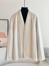 天鹅皮皮女皮大衣貂皮貂皮大衣抽款鹅绒整水貂皮草貂皮025母年全