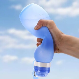 Cross-border Silicone J Folding Water Cup Travel Outdoor Portable Summer Cool Cycling Mountain Climbing Running Anti-fall Soft Water Cup