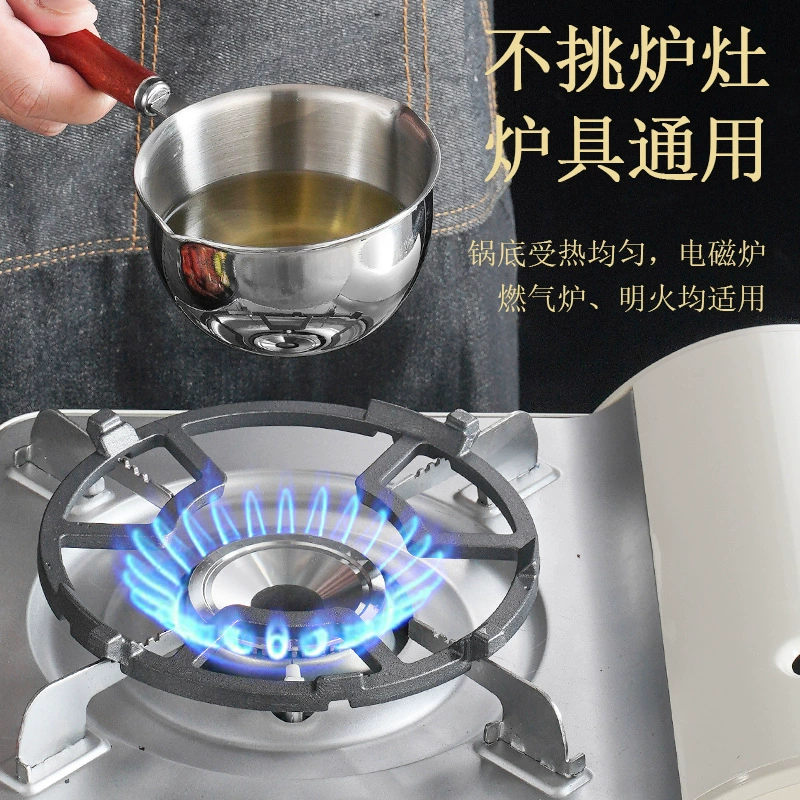 Kitchen splashing oil pot hot oil pot flat hot bottom hot sauce small pot mini -flat small oil pot baking hot oil pot