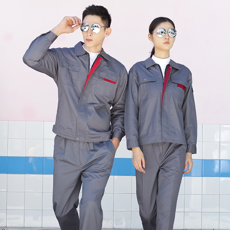 男性用作業服、春秋長袖工場服、耐摩耗性・防汚性作業服、自動車修理服、工事現場労働保護服、カスタマイズスーツ|undefined