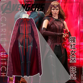 旺达幻视cos服猩红女巫cosplay表演服绯红女巫万圣节服装舞台专用