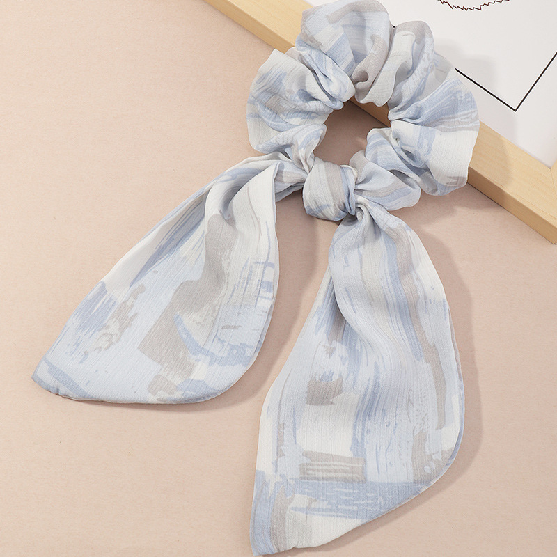 Korea Printing Bowknot Ribbon Hair Scrunchies display picture 8