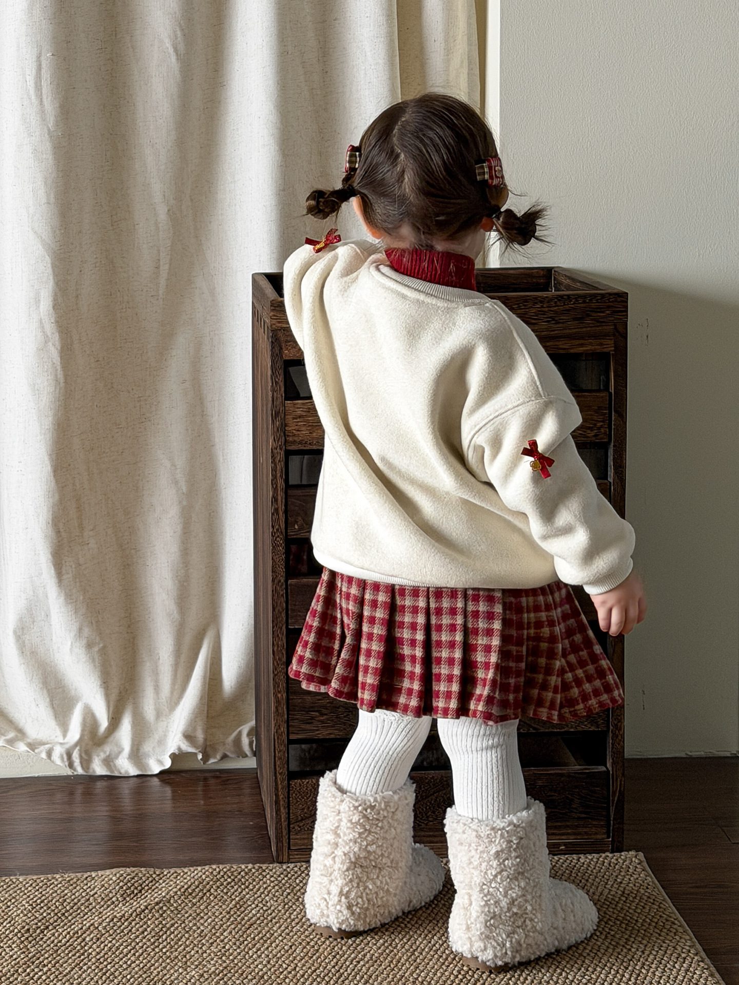 Sugar Pear ropa infantil de niñas falda de invierno para niños de cementación de lana falda de mitad bebé niñas bolsas de ropa de bebé