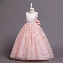 Foreign trade children's clothing girls' dress summer sequin girls' princess dress puffy dress children's formal dress girls' skirt