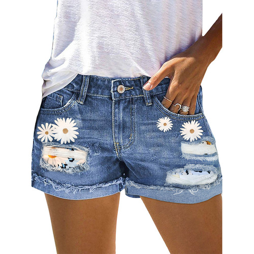European and American Wish women's street fashion summer denim shorts, sexy hot pants for women, trendy.