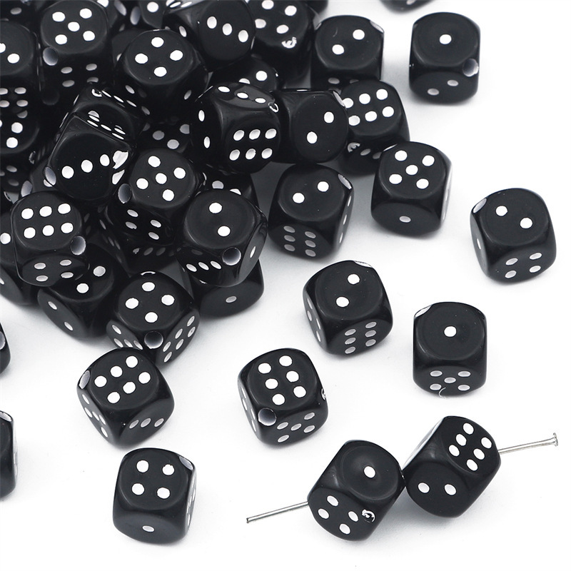 Colgantes acrílicos en blanco y negro, accesorios DIY para joyería image 9