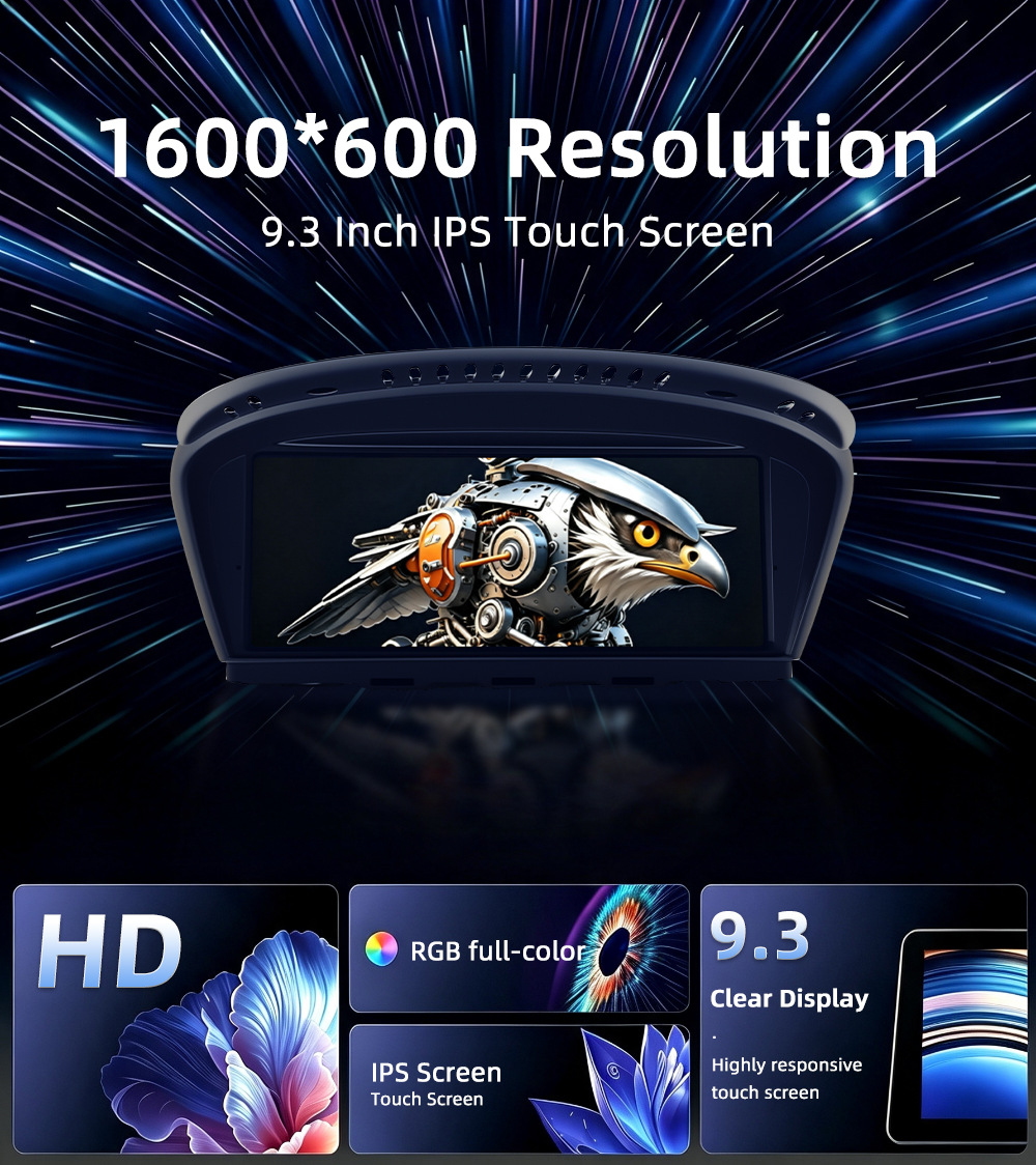 Large Screen Central Control Navigation System Suitable for Bmw 3/5 Series E60 E61 E64 E90 E91 E93 2004-2012