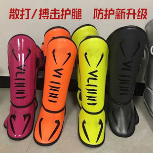 Sparring Leg Guards for Adults and Children, Boxing Fighting Muay Thai Protective Gear, One-Piece Shin Guards, Taekwondo Instep and Calf Guards