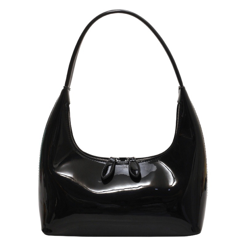 Bolsa de superficie de pintura brillante para las mujeres 2023 nuevo nicho diseño de cercanías bolso de moda francés palo bolsa de hombro