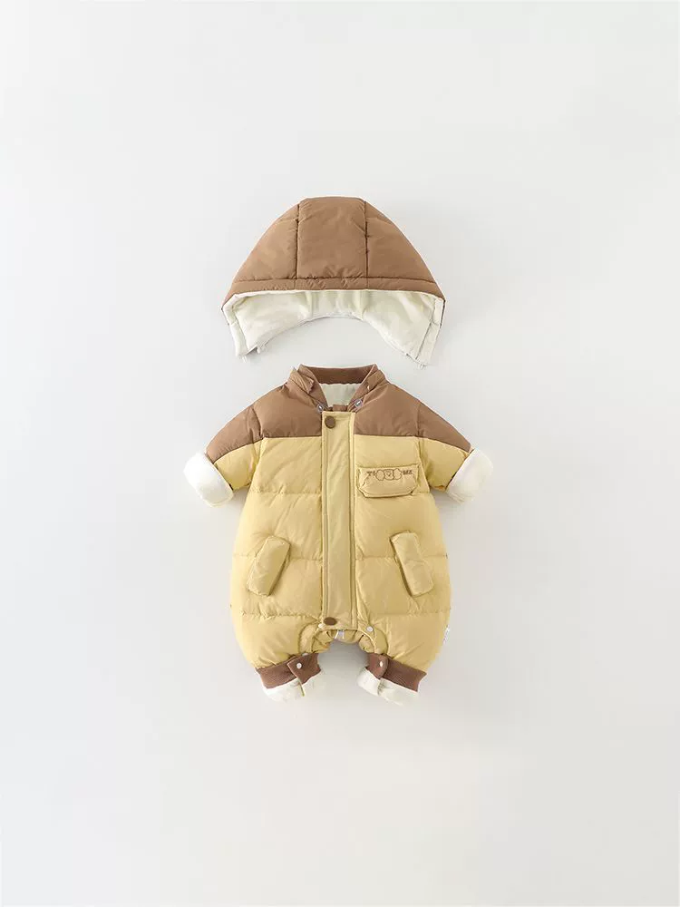 Winter children's down jacket, overall for early age, western style, increased thickness