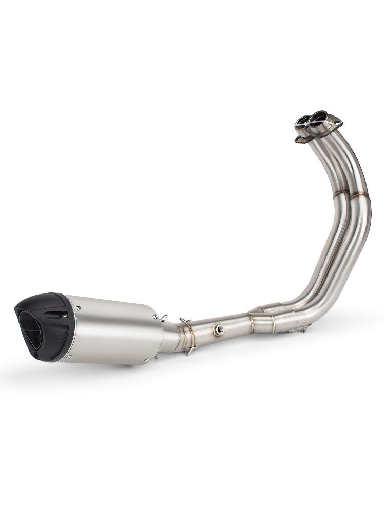 Motorcycle Exhaust Pipe Mt07 Front Section Sc Duckbill Tail Section 675Sr Cbr400 Rc390 2014-2024
