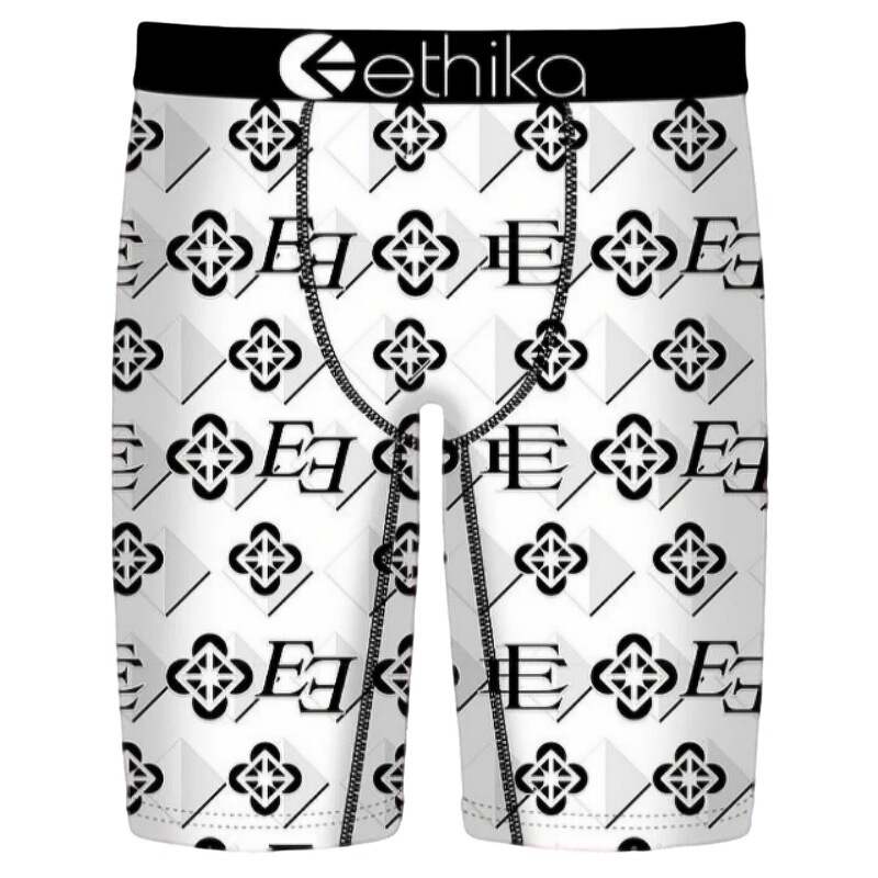 Ethika Men's Ice Silk Underwear Seamless Ultra-Thin Nude-Feel Printed Boxer Briefs Quick-Drying Breathable Sports Shorts Summer