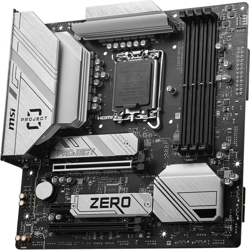 B760M PROJECT ZERO DDR5 Zero WIFI back plug материнская плата поддерживает CPU 14