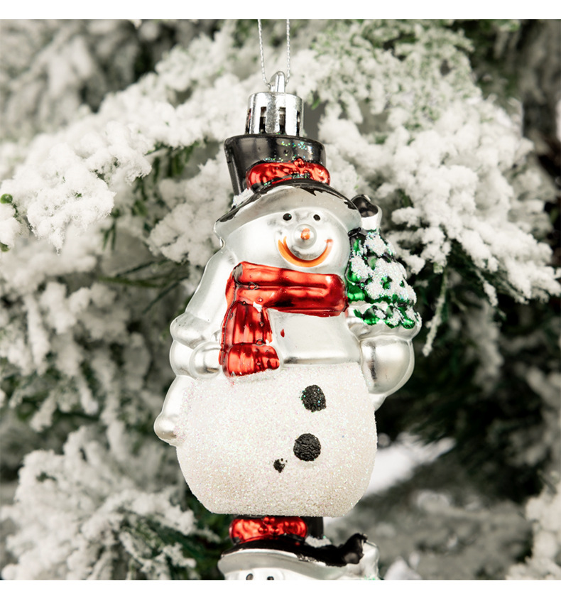 Christmas Tree Decoration New Christmas Nordic Painted Hanging Resin Pendant Snowman Hanging Creative_voghion.com