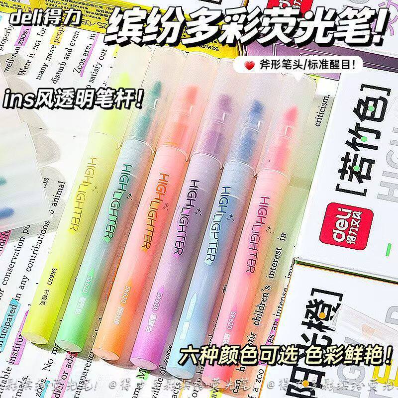 Sk620 Deli Retractable Highlighter Marker Pen for Students, Colorful Marker Pen for Highlighting and Note-Taking Sk620 Deli Retractable Highlighter Marker Pen for Students, Colorful Marker Pen for Highlighting and Note-Taking