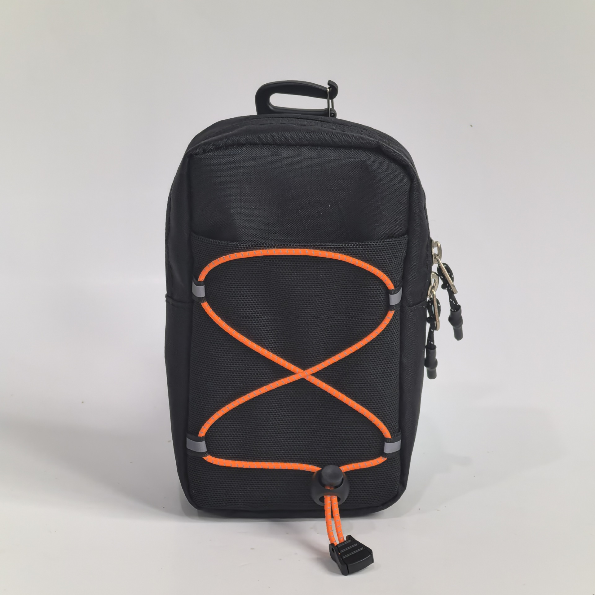 Mobile phone bag x-pac-black (orange rope)