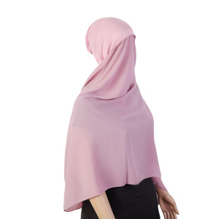 [Strictly Selected] Pearl Chiffon Headscarf Set Adjustable Rayon Long Scarf Integrated Sun Protection Breathable Long Scarf