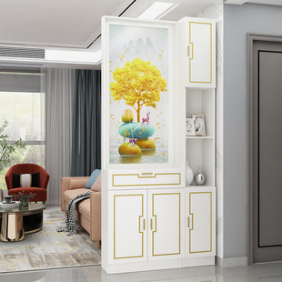 Door Entry Living Room Partition Cabinet Modern Simple Light Luxury Screen Entrance Cabinet Shoe Cabinet Integrated Shade Opened Door