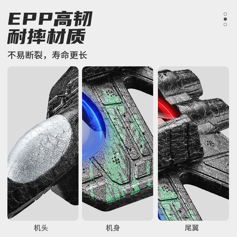 Nuevo avión de combate de espuma de control remoto modelo de avión no tripulado de cuatro ejes de suspensión de vuelo de altura fija rodando juguetes acrobaciosos