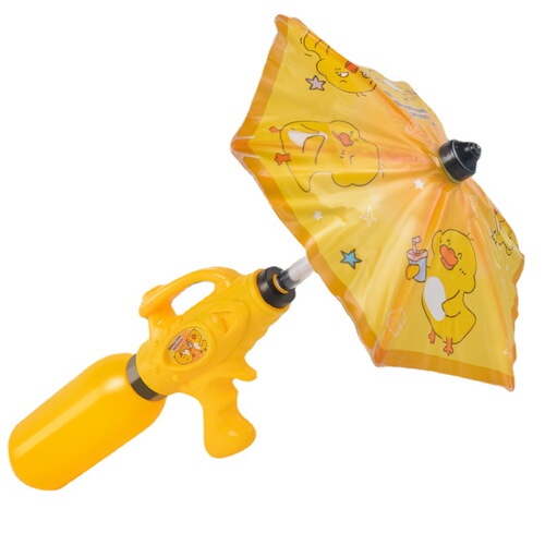 Cross-border cartoon umbrella water gun toy pull-out large capacity children's summer beach water fight water gun wholesale