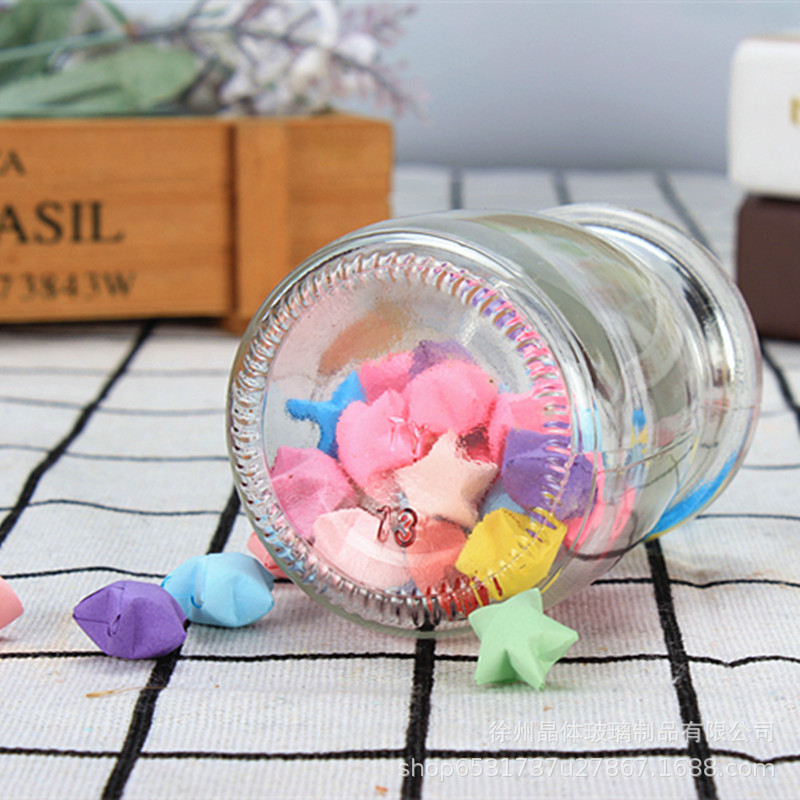 卸売り100mlガラス布丁瓶厚手牛乳カップ耐高温ヨーグルト瓶木栓ガラス瓶許瓶瓶