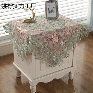 European American Modern Lace Thick Lace Tablecloth Coffee Table Cloth Refrigerator Air Conditioner Cover Cloth Anti-Friend