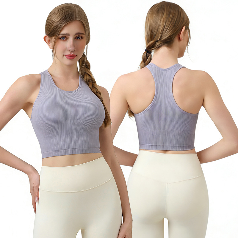 Comercio exterior ropa interior deportiva de alta resistencia chaleco en forma de I fijo taza cojín de pecho acondicionamiento físico secado rápido transpirable sudor a prueba de choques belleza image 1