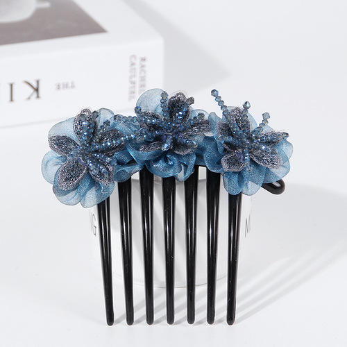 Korean style hair comb, hair clips, non-slip bangs comb, broken hair clips, comb, versatile fashionable crystal hair hoop for women