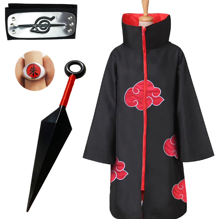 Плащ Сяоян + защита лба + кольцо + большой кунай