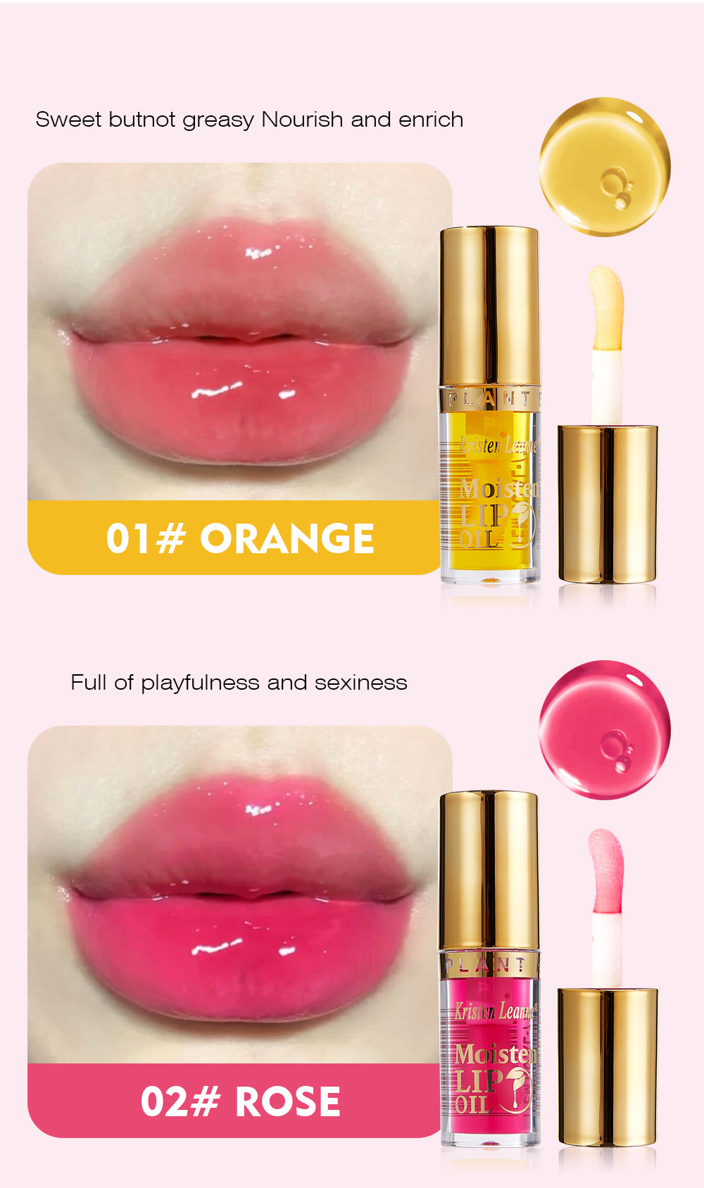 Gloss à lèvres hydratant et huile à lèvres teintée pour éclat_voghion.com