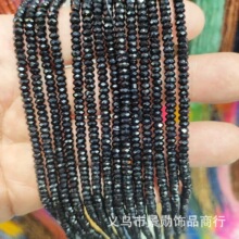 2*4mm刻面算盘隔片散珠虎眼柠檬玉青点车轮珠串珠diy手工饰品批发