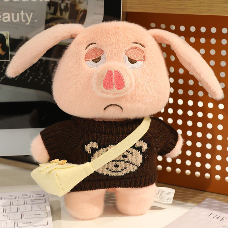 Transformado en una muñeca de montura de cerdo volador, linda muñeca, orejas plegables, regalo de vacaciones complicado de alto valor