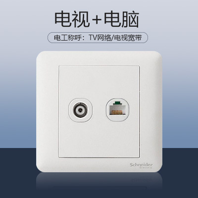 TV + computer socket