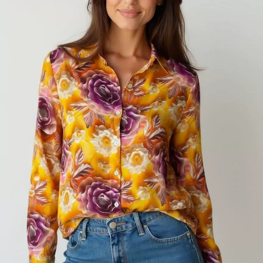 时髦气质穿搭长袖衬衫女2026新款跨境速卖通外贸休闲小众设计上衣