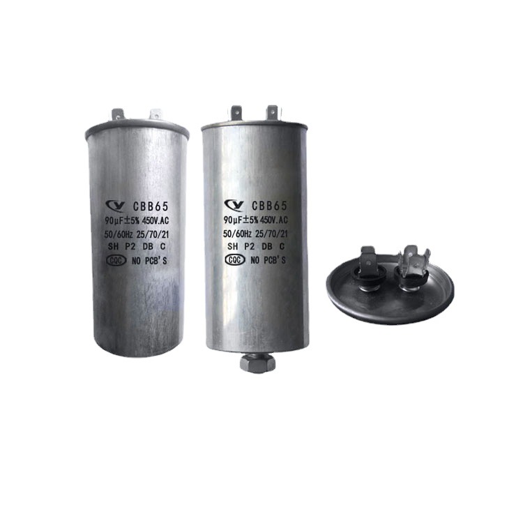 纯源可靠性高 CBB65 90uF/450VAC厂家批发C螺杆泵R插片CV 电容器