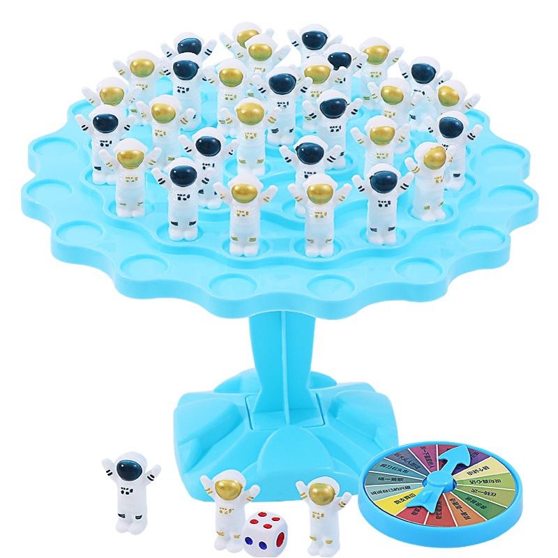 Los juguetes educativos para niños del astronauta del árbol de equilibrio se centran en el pensamiento lógico juego de mesa interactivo entre padres e hijos Jenga