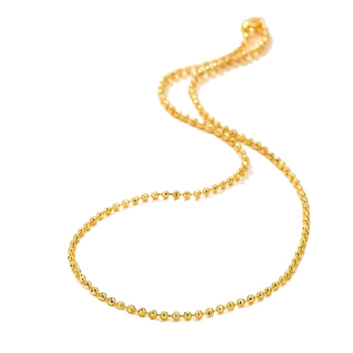 Xuping nueva aleación de cobre chapado 24k collar de esferas clásico simplista imitación ligera de lujo W hebilla al por mayor