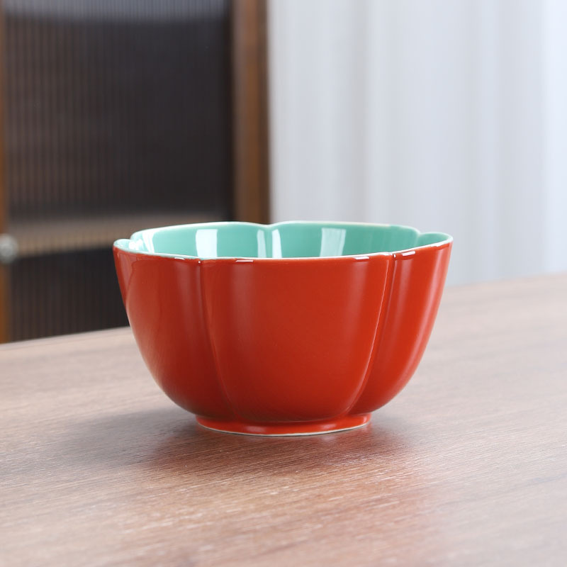 꽃잎 과일 플레이트-산호 레드