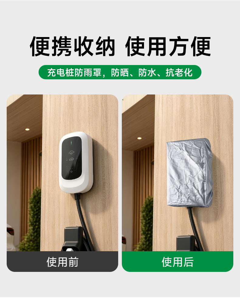 Rainproof, sunproof, dustproof, and waterproof protective cover for wall-mounted charging stations for new energy vehicles