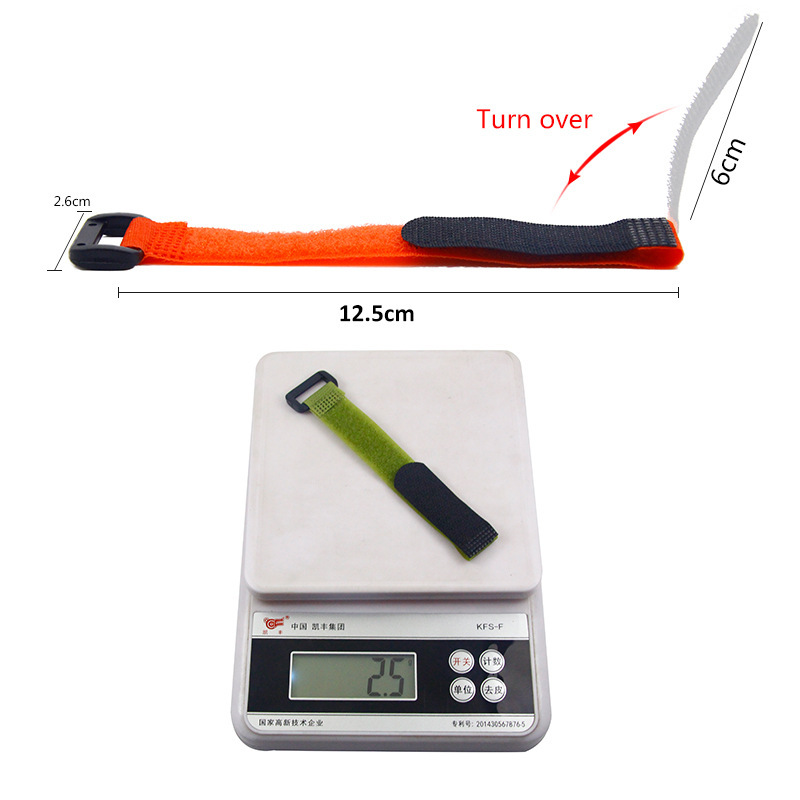 Luya cebo varilla Dispositivo de Unión Velcro hebilla inversa Velcro cinta caña de pescar cinturón vinculante accesorios de artes de pesca al aire libre