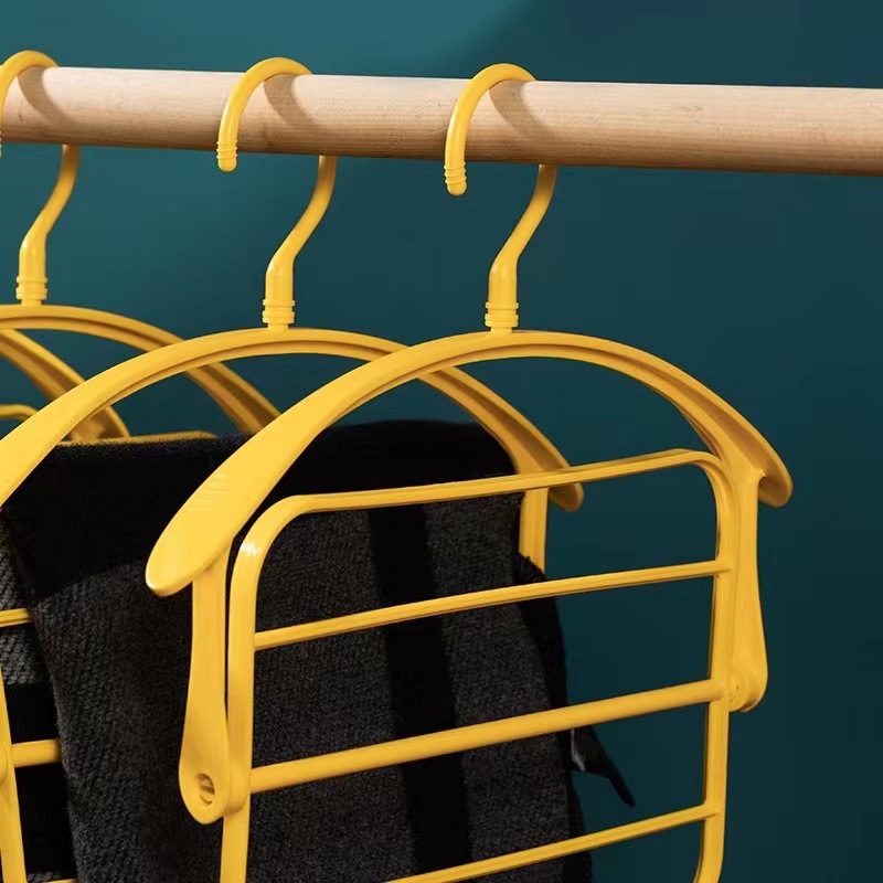 New foldable and reversible pants hanger, multi-functional rotating fast-drying clothes hanger, shoe hanger, and pillow drying rack