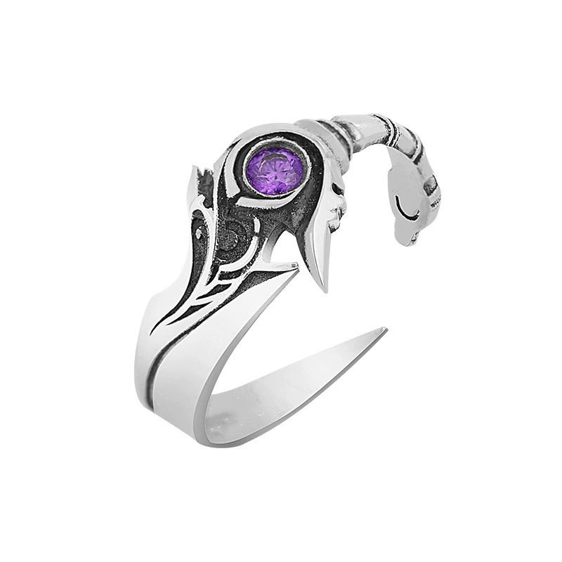 Peerless Tangmen retro white tiger dagger fellow jewelry ring souvenir spot anime surrounding white tiger Huobo rings