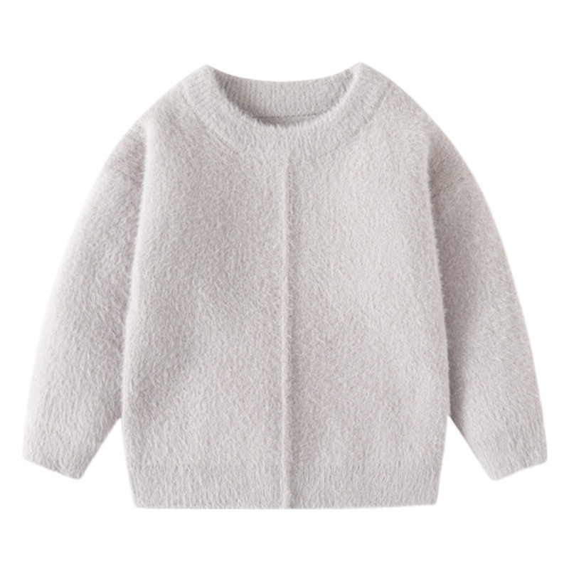 Suéter de terciopelo de visón para niños estilo occidental bebé otoño pullover top 2023 otoño e invierno nuevo suéter para niños