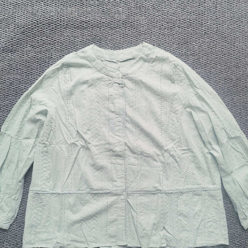 ck2026 Autumn New Women's Round Neck Japanese Style Cotton Shirt Loose Blouse Artistic Mori Style Special Price
