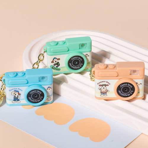 飞行员卡通狗毛绒玩偶公仔发光发声迷你娃用相机娃衣挂件配饰配件