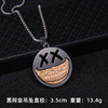 Brand trend necklace stainless steel hip-hop style, double-sided pendant