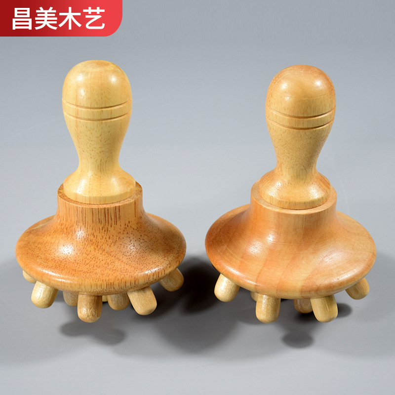 弾丸マッサージ器ケヤキマッサージ器木柄ツボマッサージ気嚢櫛経絡マッサージ器木製掻きコップ|undefined